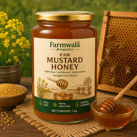 Image of Jar containing Raw Mustard Honey